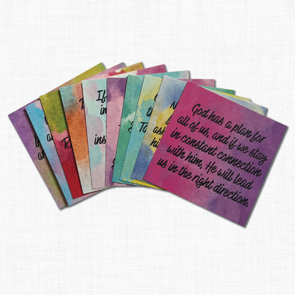 Encouragement card set, Watercolor 1