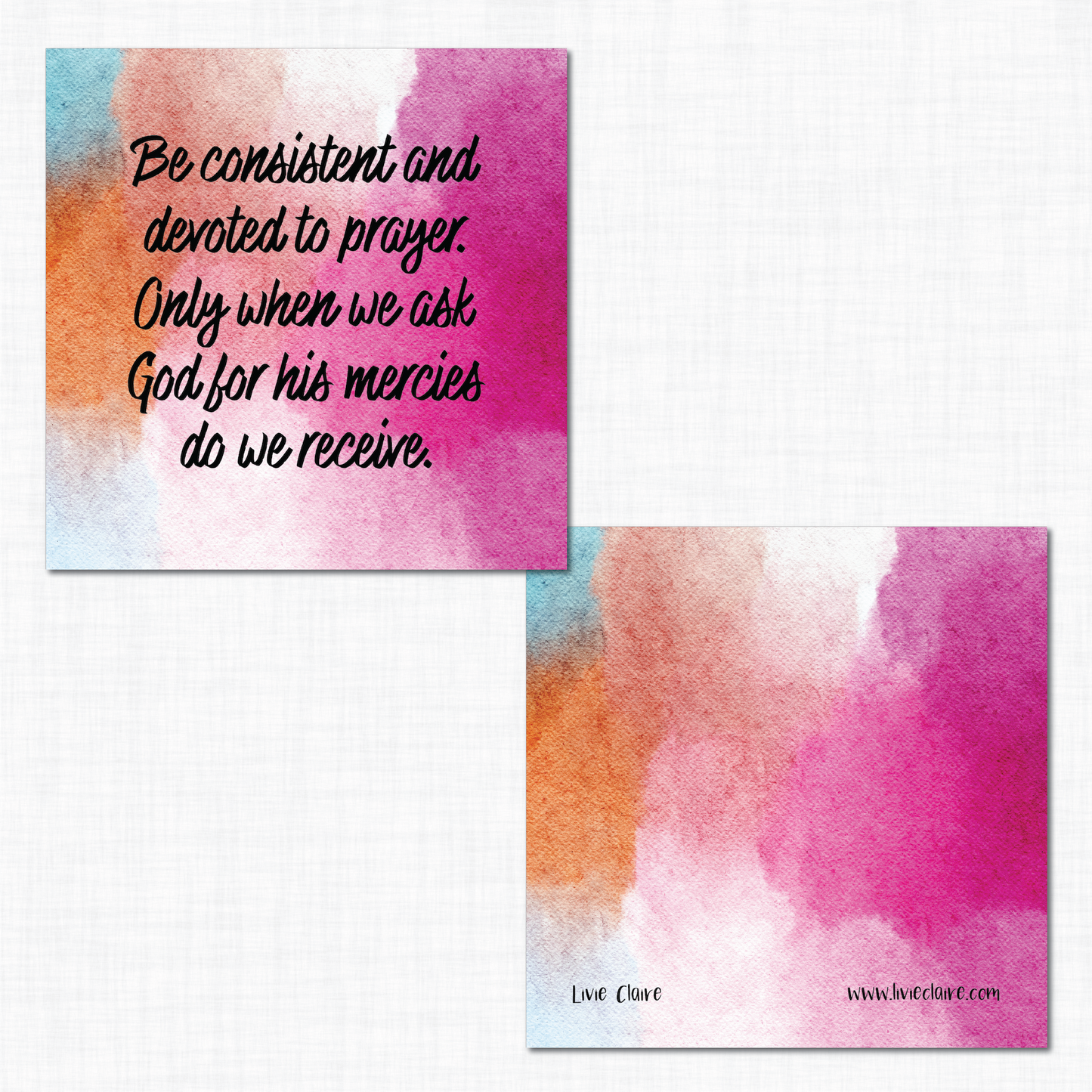 Encouragement card set, Watercolor 1