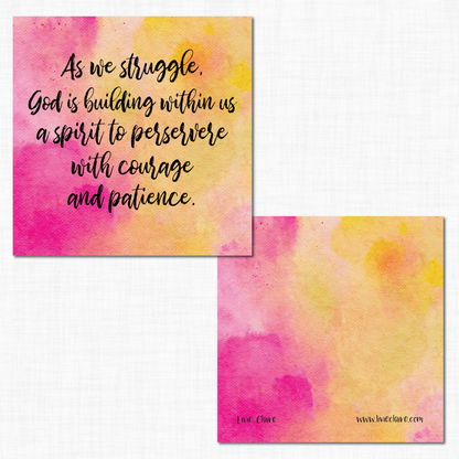 Encouragement card set, Watercolor 2