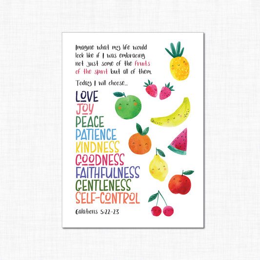 Art print, Fruits of the Spirit fun