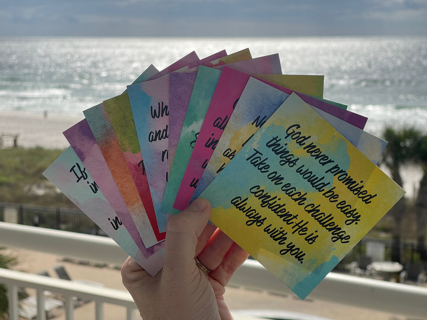 Encouragement card set, Watercolor 1