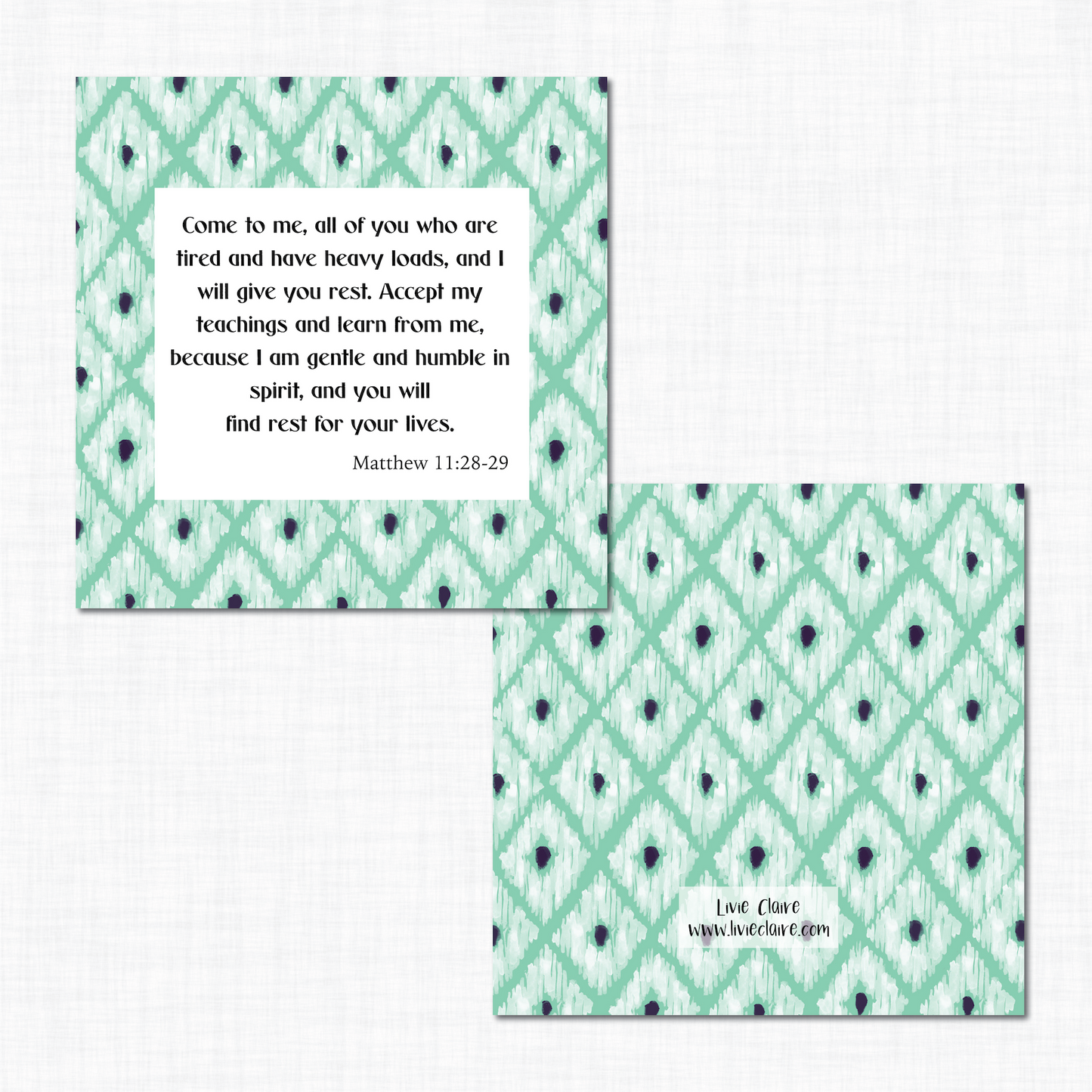 Scripture card set, Ikat